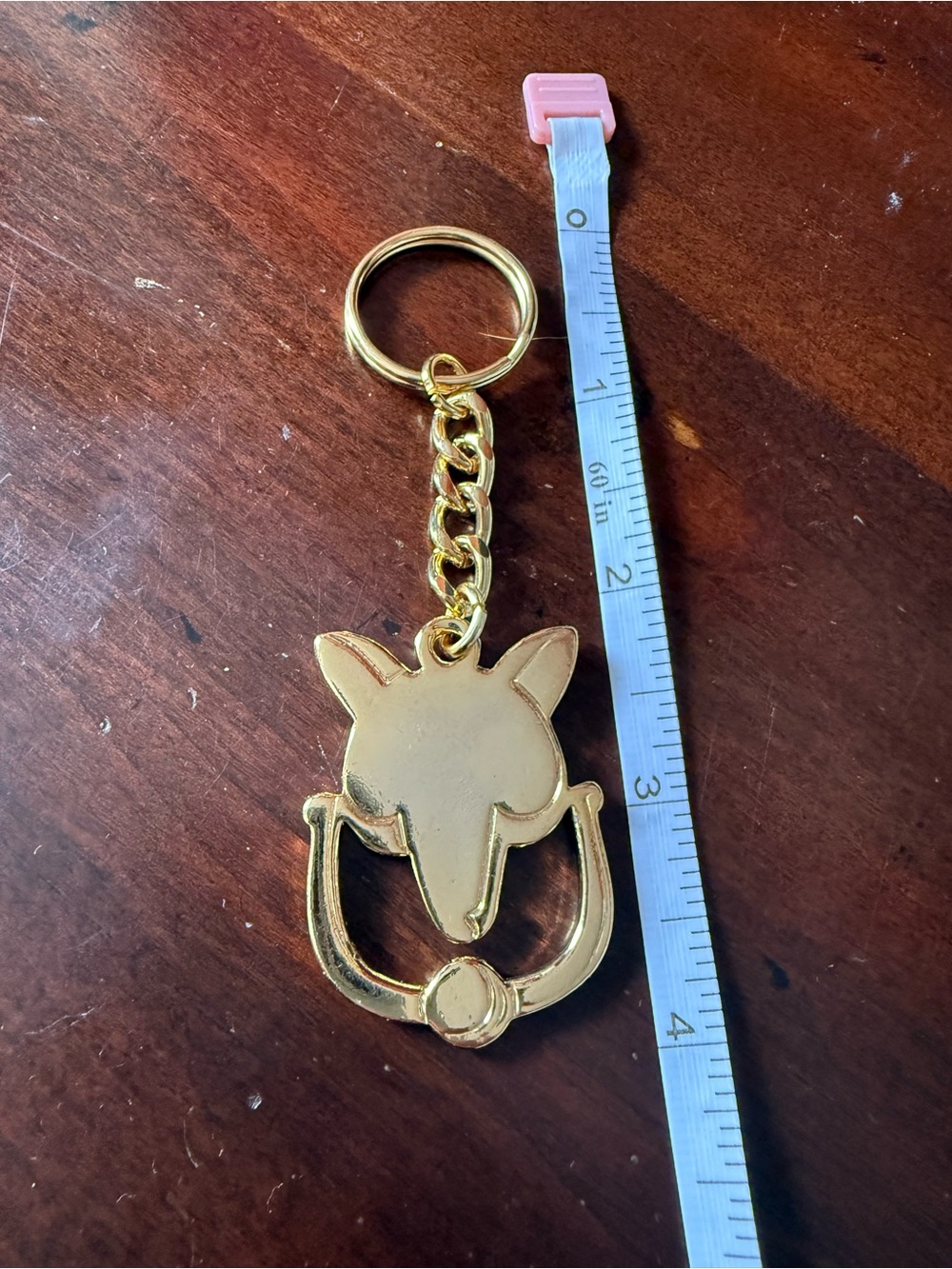 Gold Fox Head Keychain Keyring - Women's Key & Card Accessory - Picture 3 of 3